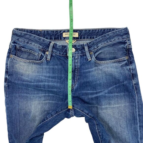 LEVIS MADE & CRAFTED Distressed Marker Tapered Blue Jeans Size 28 Womens Logo - Picture 8 of 12
